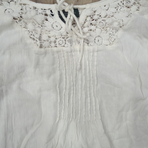 Ralph Lauren Cream Embroidered Women's Top - Picture 4 of 5